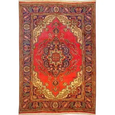 One Of The Kind Persian Tabriz Rug 9'2" x 6'3"